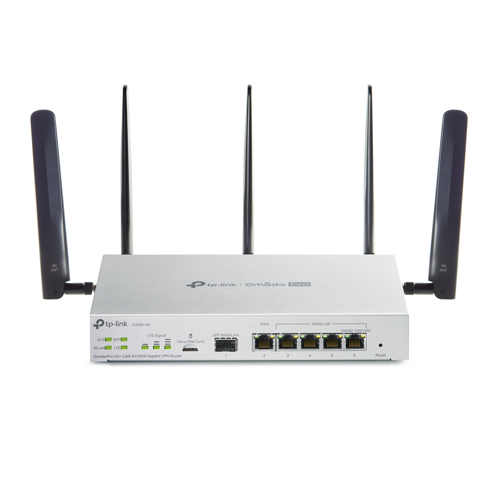 TP-LINK G36W-4G OMADA PRO 4G+ CAT6 AX3000 GIGABIT VPN ROUTER