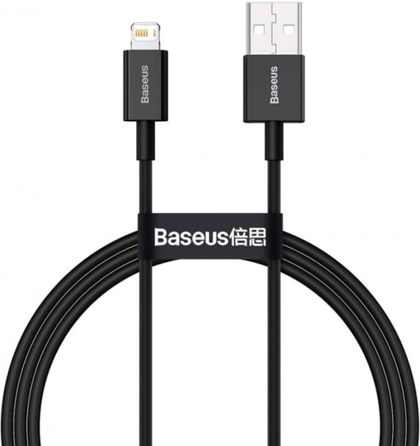 Kabel BASEUS CALYS-A01SUPERIOR SERIES FAST CHARGING  DATA CABLE USB TO IP 2.4A  1M BLACK