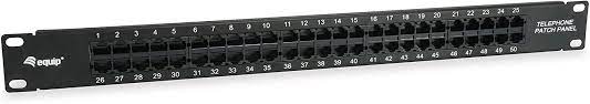 Patch Panel KUWES AISDN50-KD-8 CAT3 UTP ISDN PATCH PANEL 50 PORTS BLACK