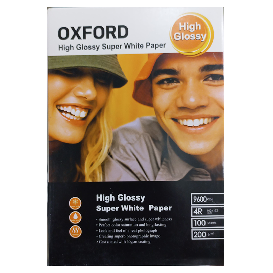 OXFORD 200GSM SUPER GLOSSY 10X15SM  4RX100  CGP200 FTAK PARLAQ FOTO KAGIZ