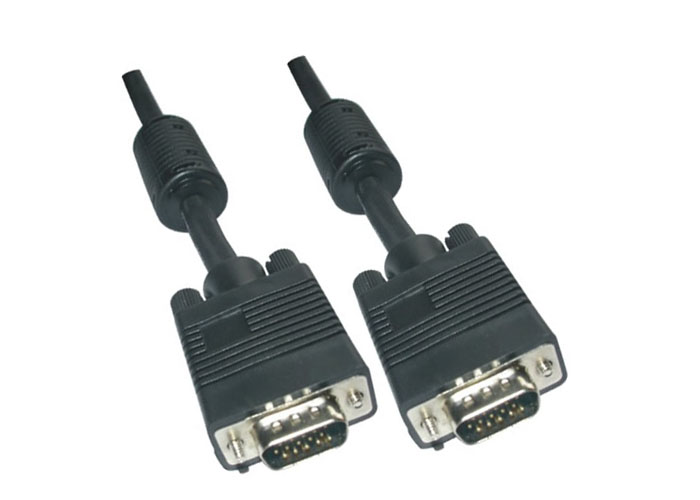 Konnektor VCOM CG341D-3M VGA CABLE HD 15M/M 3+4+2 FERRITE NICKEL PLATED BLACK MOLDED CONNECTOR 3M
