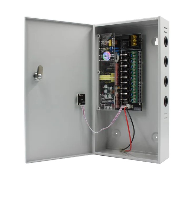 Qida bloku SIWD1208-09CB DC 12V8A 9CH UPS POWER SAPPLY 360X195X75MM METAL BOX  Andgood