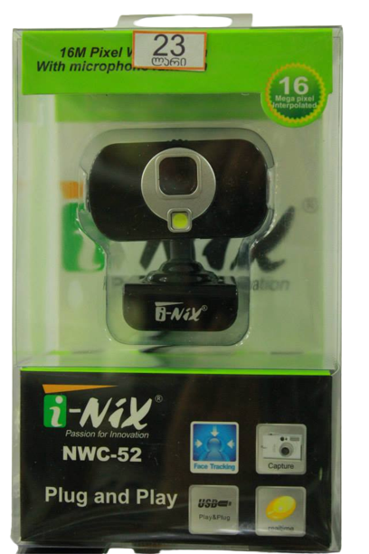 Veb-kamera I-NIX NWC-52 16M PIXEL WEB CAMERA WITH MICROPHONE