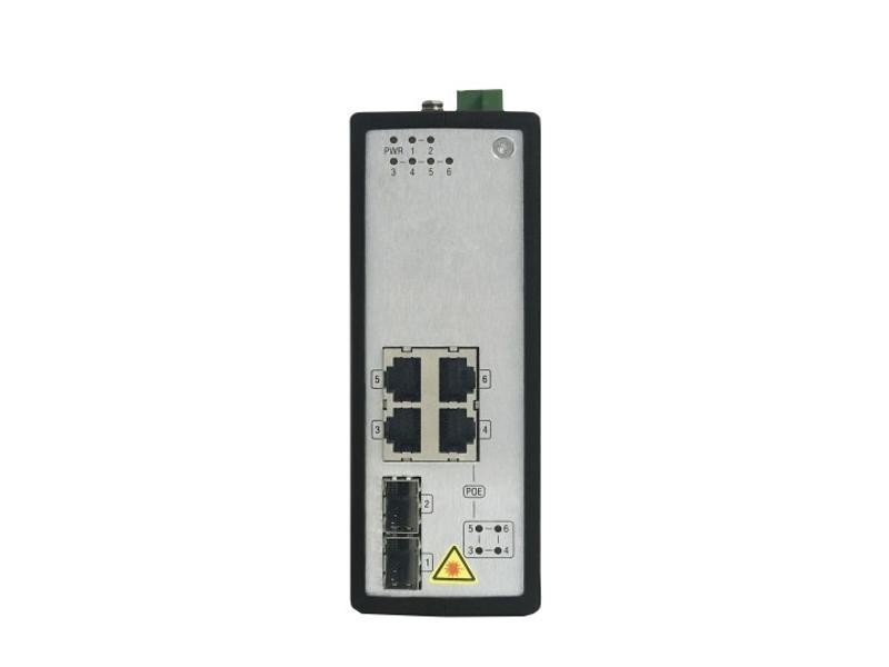 DS-3T0506P HIKVISION No Adapter Unmanaged Industrial (-40°C,+75°C) POE switch 4x1000 Mbps, 2xGigabit SFP Uplink, 120W POE budget