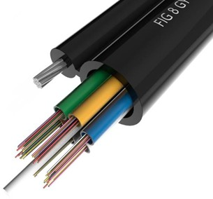 SHTURMANN FO24 AERİAL FİBER KABEL TROSLU TƏK REJİMLİ FIG8 4KN 4X6 4TUBE 6 NƏDƏLİ G652D 1.0MM*7MESSENGER MƏLİ 4KM ROLL8*15MM