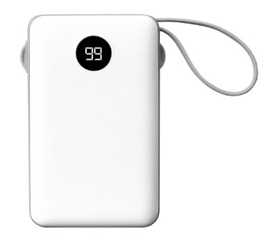 SGM S-link P102 10000mAh PRM 2*USB+Type-C+Micro+Lightning Beyaz LCD Taşınabilir Pil Şarj Cihazı Powerbank