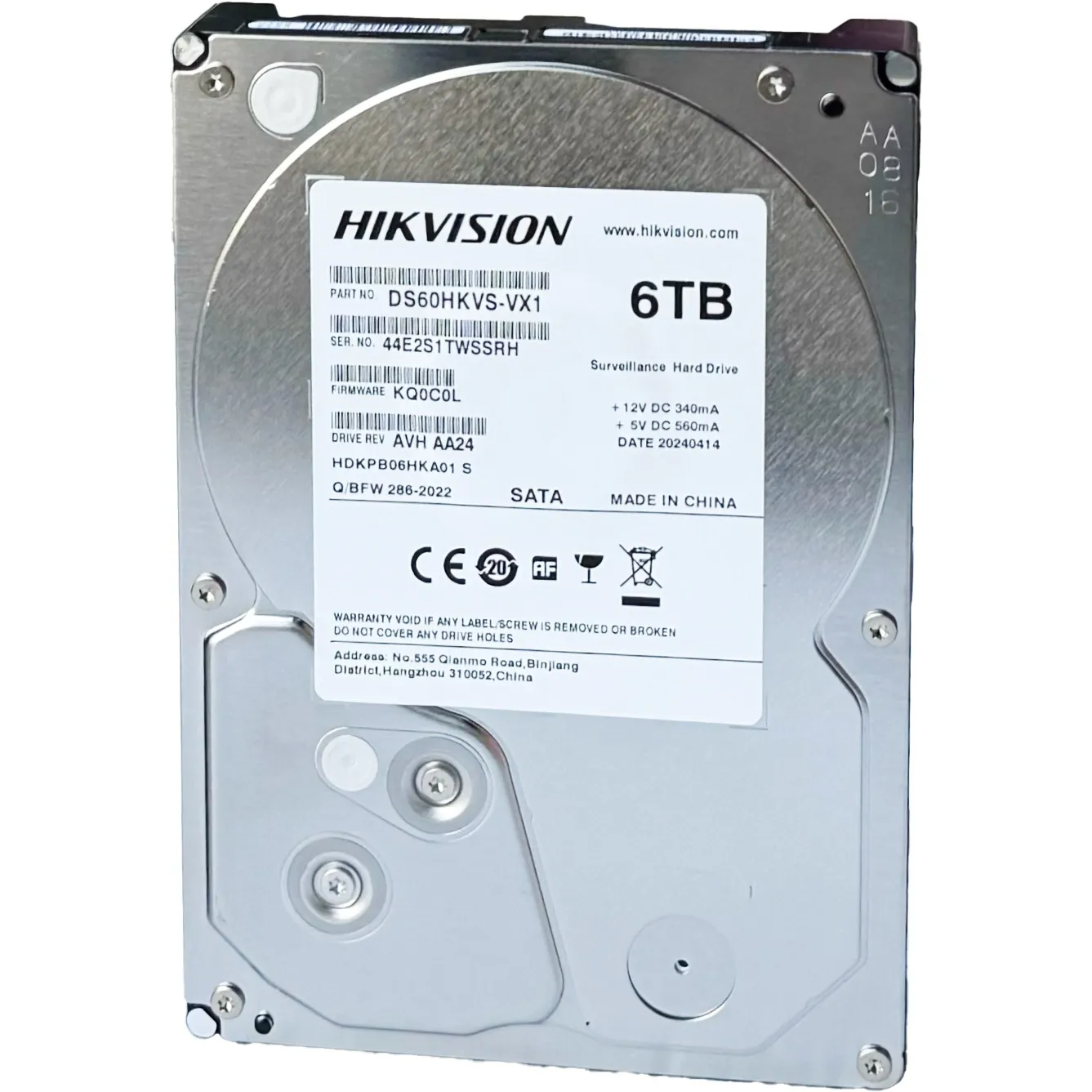 Hikvision DS60HKVS-VX1 6TB HDD