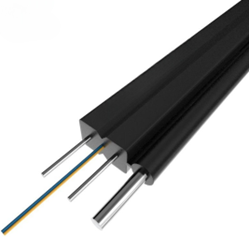 Shturmann FTTH Drop Cable FO1 Outdoor use,1.0mm1 pcs Galvanized steel wire 1core G657A2 Galvanized steel wire strength member 0.45 2MM Black LSZH1000m