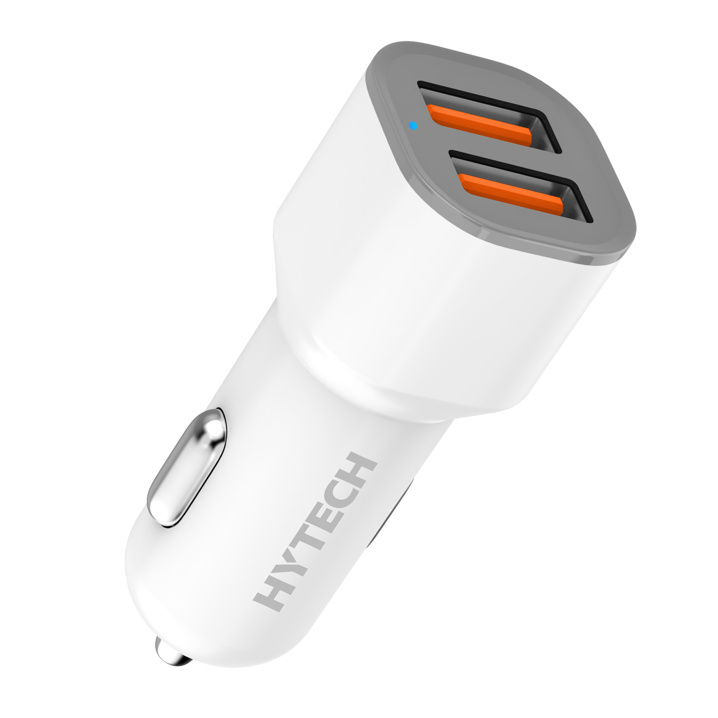 SGM Hytech HY-X46 3.4A Fast Charging Type-C Wired 2 USB White Car Charger
