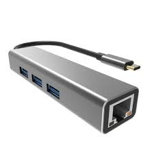 Ötürücü VCOM DH311A USB TYPE C TO USB3.0*3+RJ45 HUB ALMINIUM SHELL