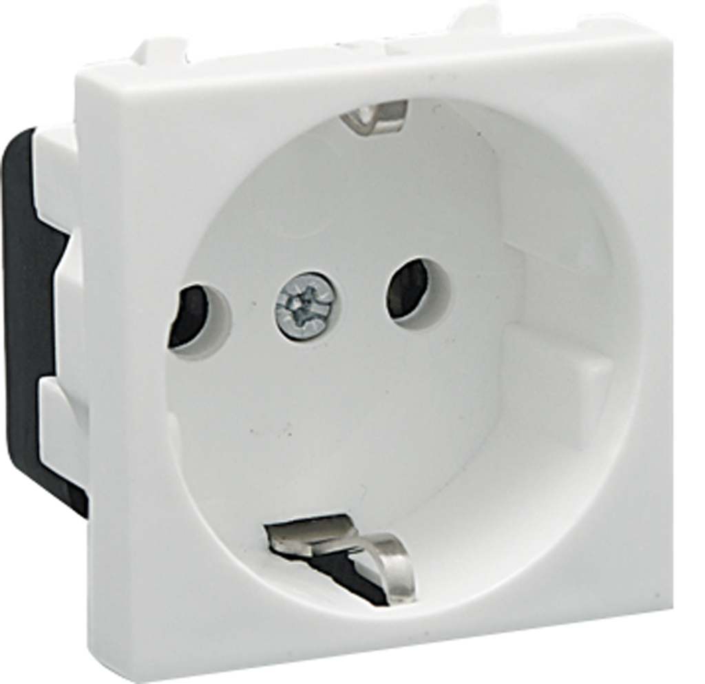 Rozetka SERT PLASTIK 45X45 EARTHED SOCKET TOPRAKLI PRIZ SRT454501P