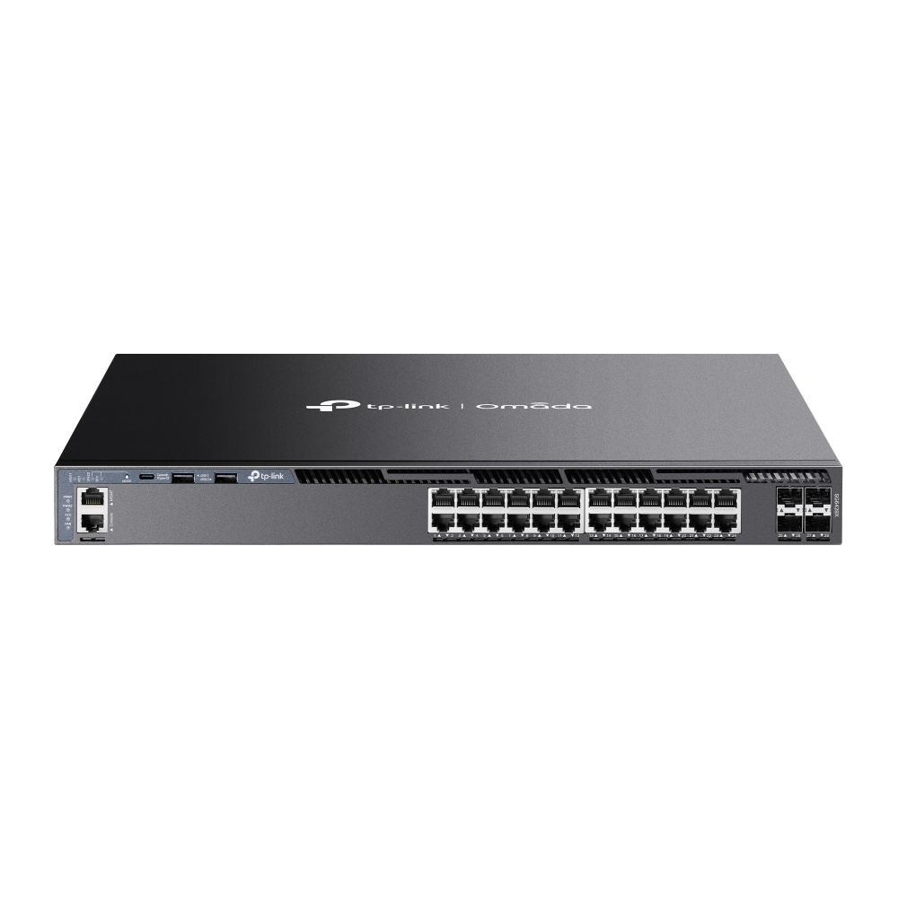 TP- LINK SG6428X OMADA 24-PORT GIGABIT STACKABLE L3 MANAGED SWITCH WITH 4 10G SLOTS