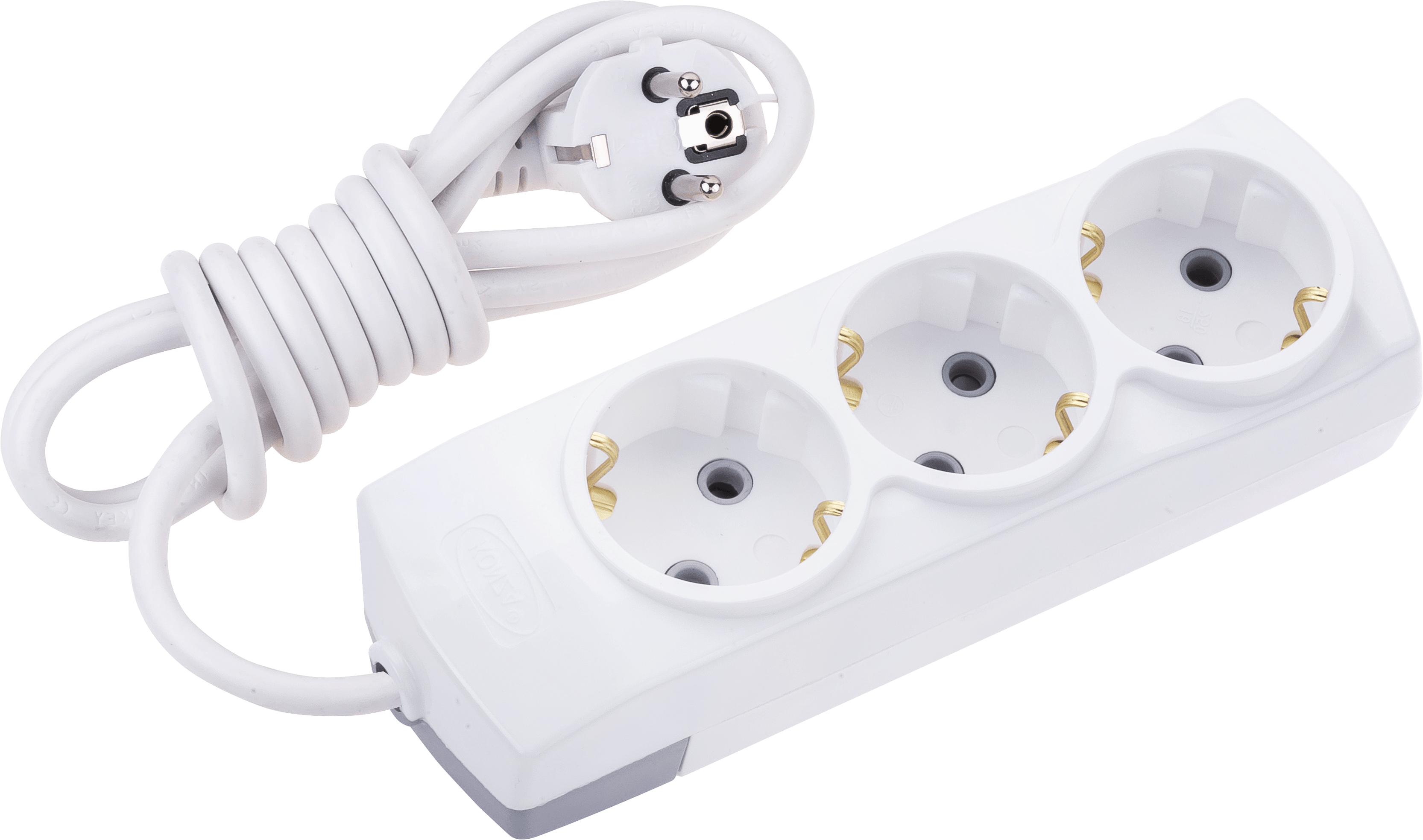 KONZA 3 LÜ TOPRAKSIZ ANAHTARLI 5 MT KABLOLU GRUP PRİZ 3111-5