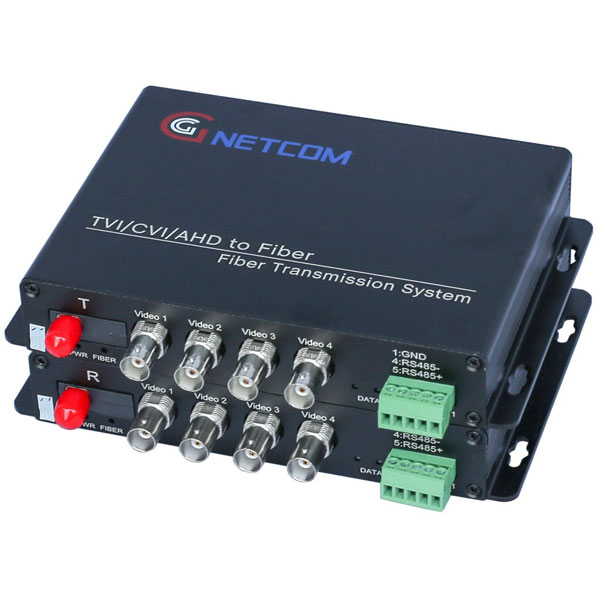 Optik konverter HL-4V1D-20T/R-720 Fiber video converter 4ch 720P TVI/CVI/AHD 20km HOLINK