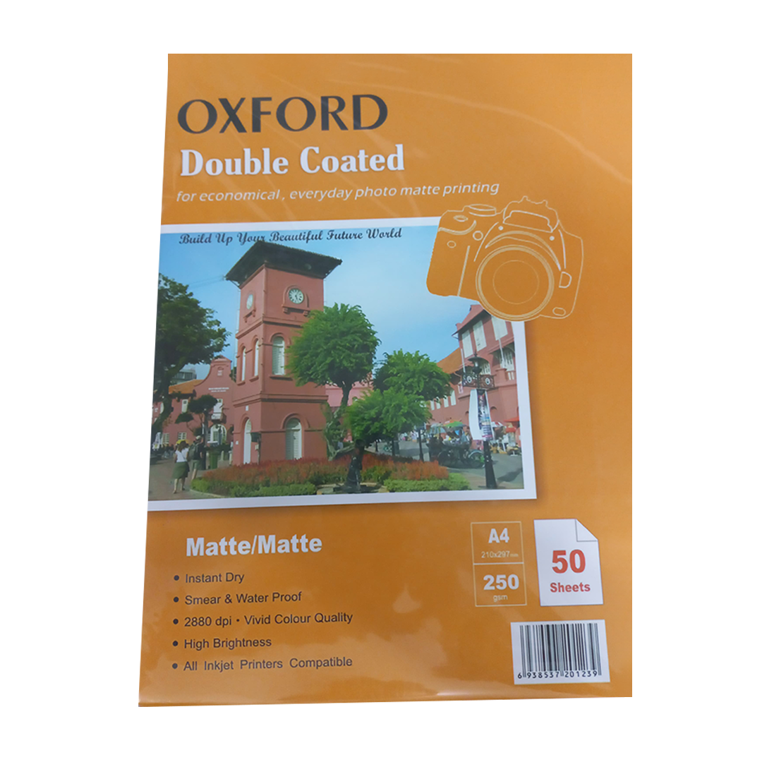 OXFORD 250gsm A4 50sheets SMEDIA   IKI UZLU MATTE FOTO KAGIZ