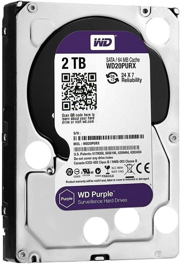 HDD Western Digital WD20PURZ Purple DB 3.5 Surveillance 2TB