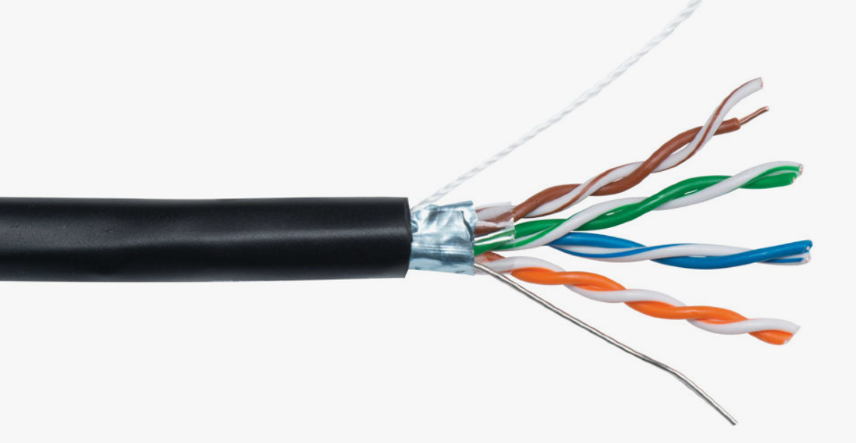 AOPEN CAT6 FTP 24AWG SOLID 305M OUTDOOR PE WRN BLACK