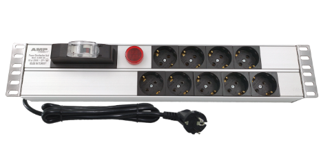 AMP  PDU  2001 19" 2U 9 SOKETLI SEBEKE PRIZI  SIGORTALI 1,5MT. 3X1,5 TTR KABLOLU SH192109132