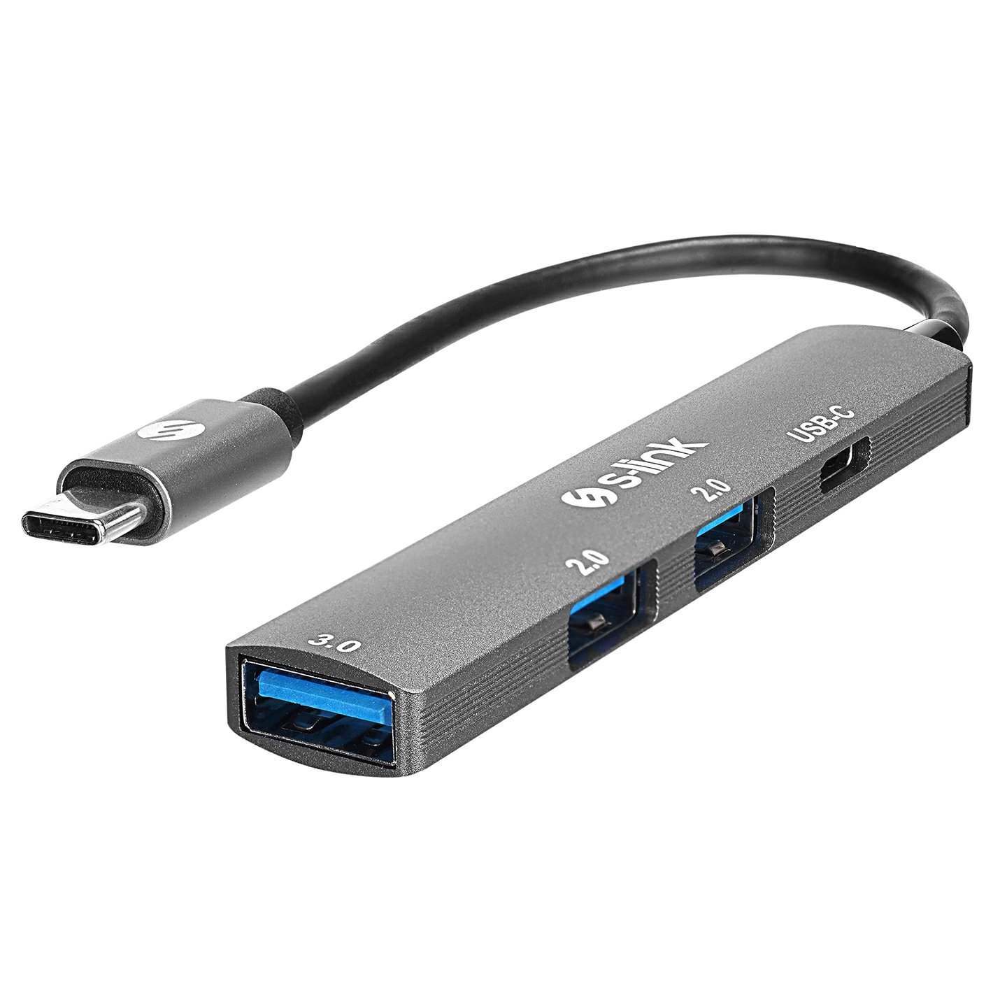 SGM S-link Swapp SWV- USBC023 4 in 1 Gri Metal TypeC to 2*USB2.0 USB 3.0, PD Type C Adaptör