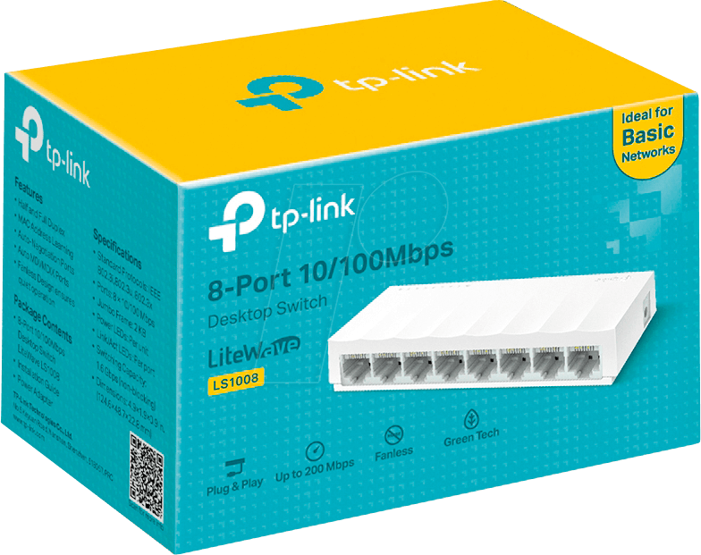 Kommutator TP-LINK LS1008(UN) 8-PORT 10/100MBPS DESKTOP SWITCH