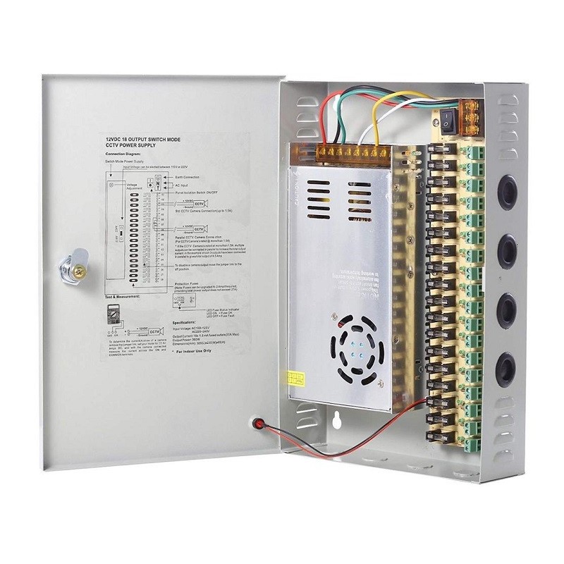 Qida bloku üçün qutu Adaptor BOX 20 A CCTV